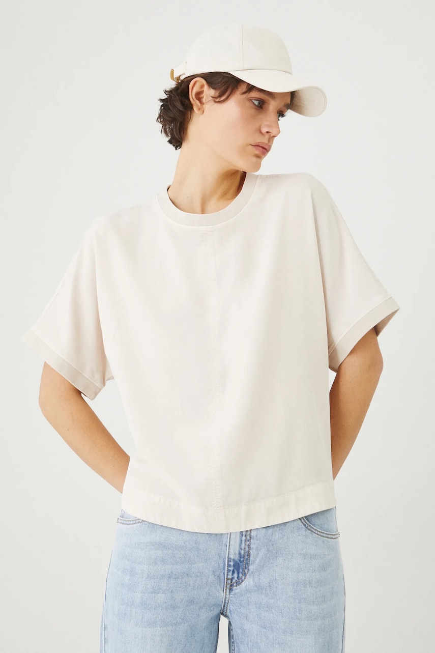 Medicine bluza femei, culoarea bej, neted