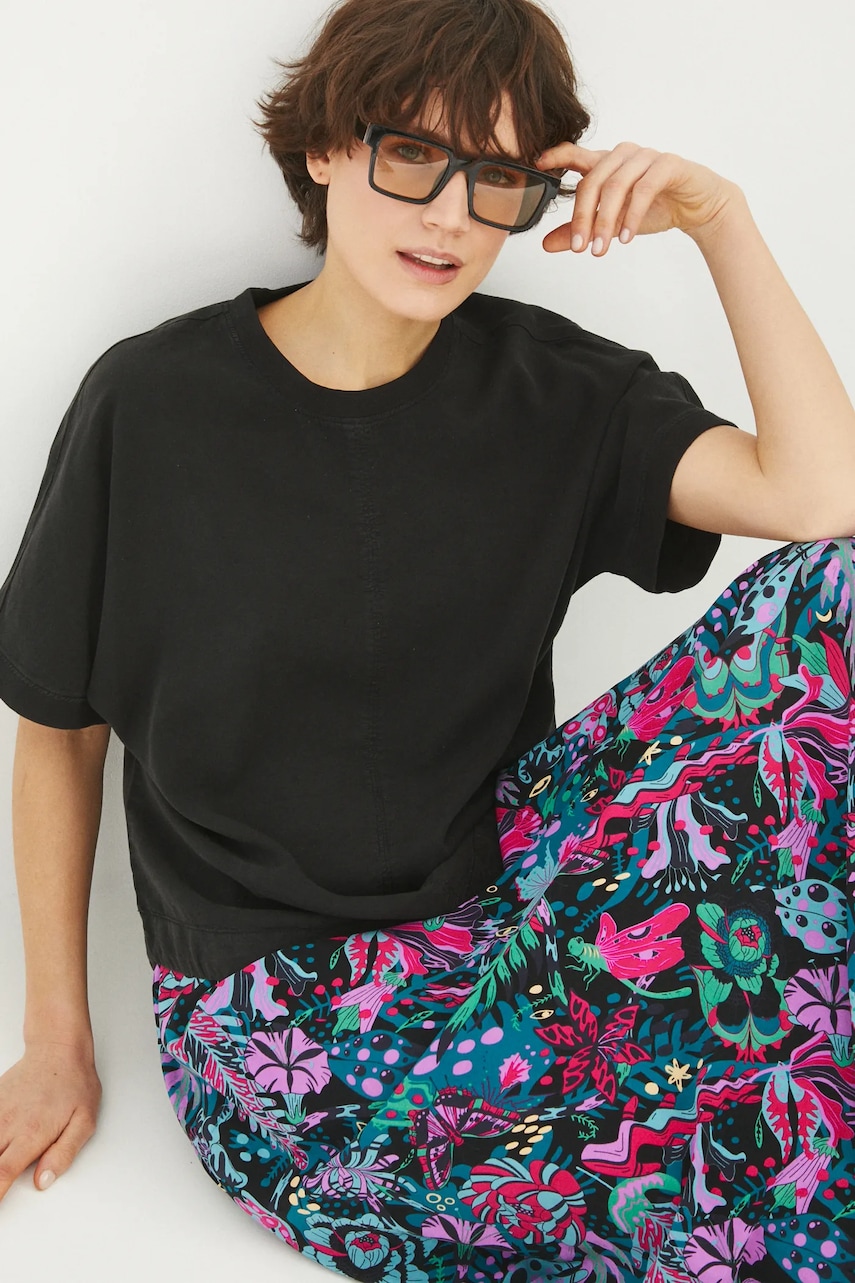 Medicine bluza femei, culoarea negru, neted Medicine bluza femei, culoarea negru, neted