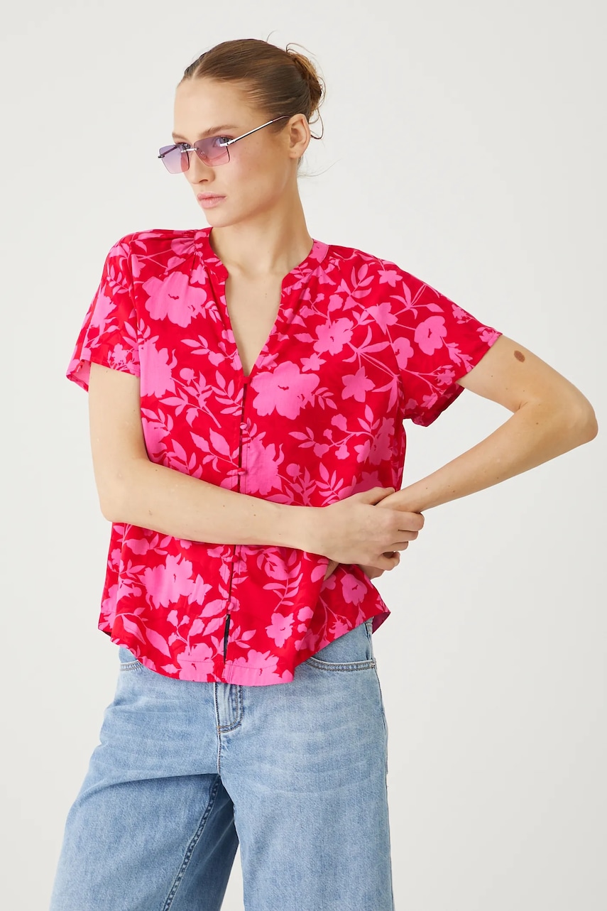 Medicine bluza culoarea rosu, modelator