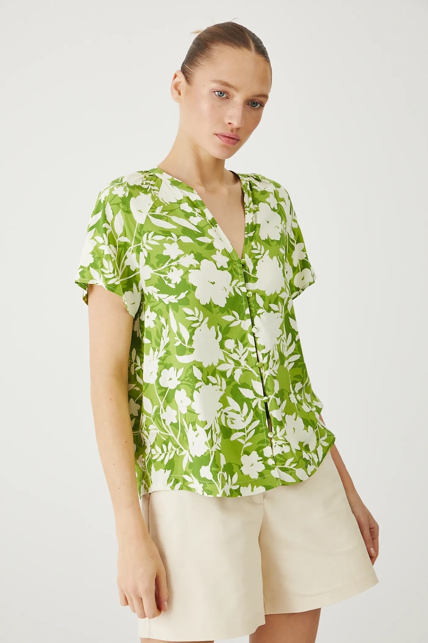 Medicine bluza culoarea verde, modelator