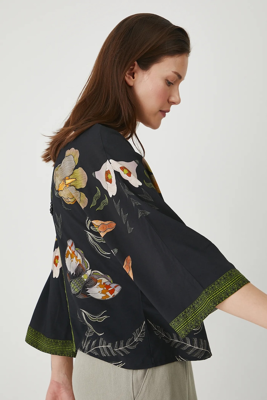 Medicine bluza femei, culoarea negru, modelator