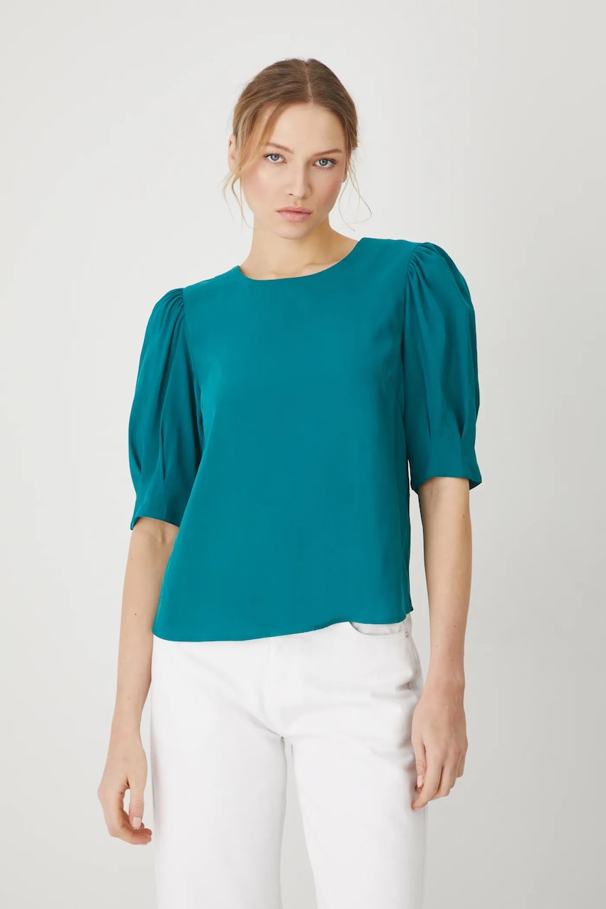 Medicine bluza femei, culoarea verde, neted Medicine bluza femei, culoarea verde, neted