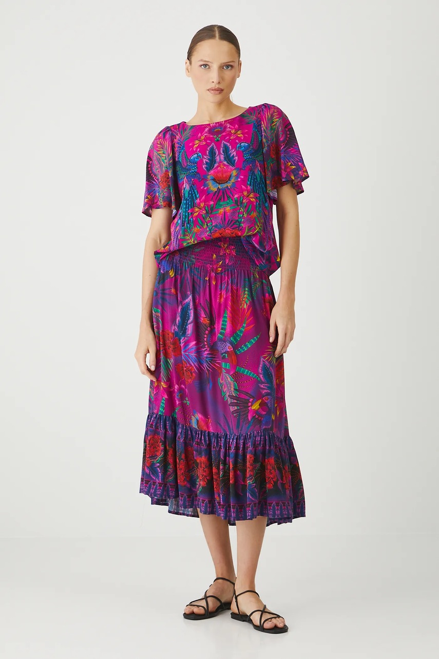 Блузка Medicine цвет розовый узор