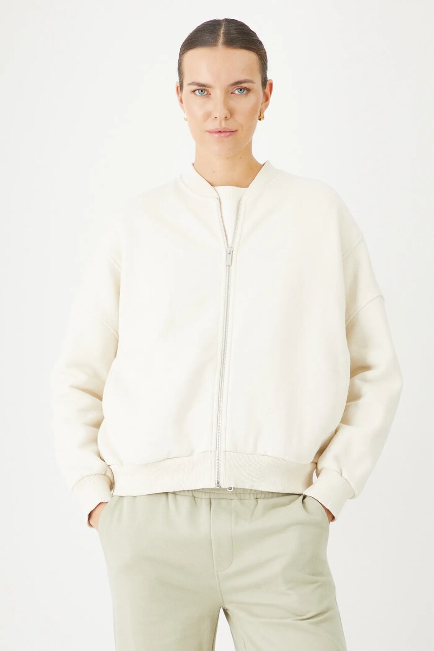 Medicine bluza femei, culoarea bej, neted
