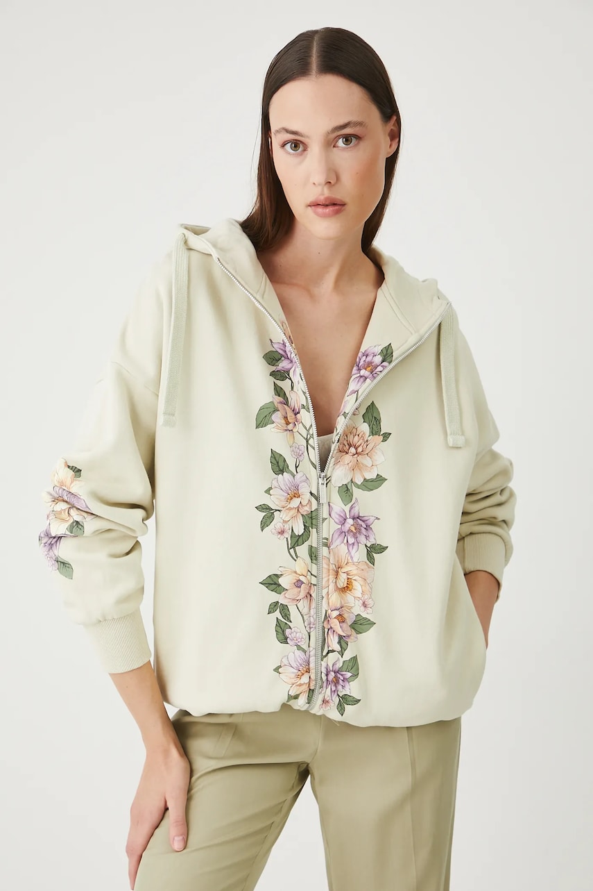 Medicine bluza culoarea verde, cu glugă, cu imprimeu Medicine bluza culoarea verde, cu glugă, cu imprimeu
