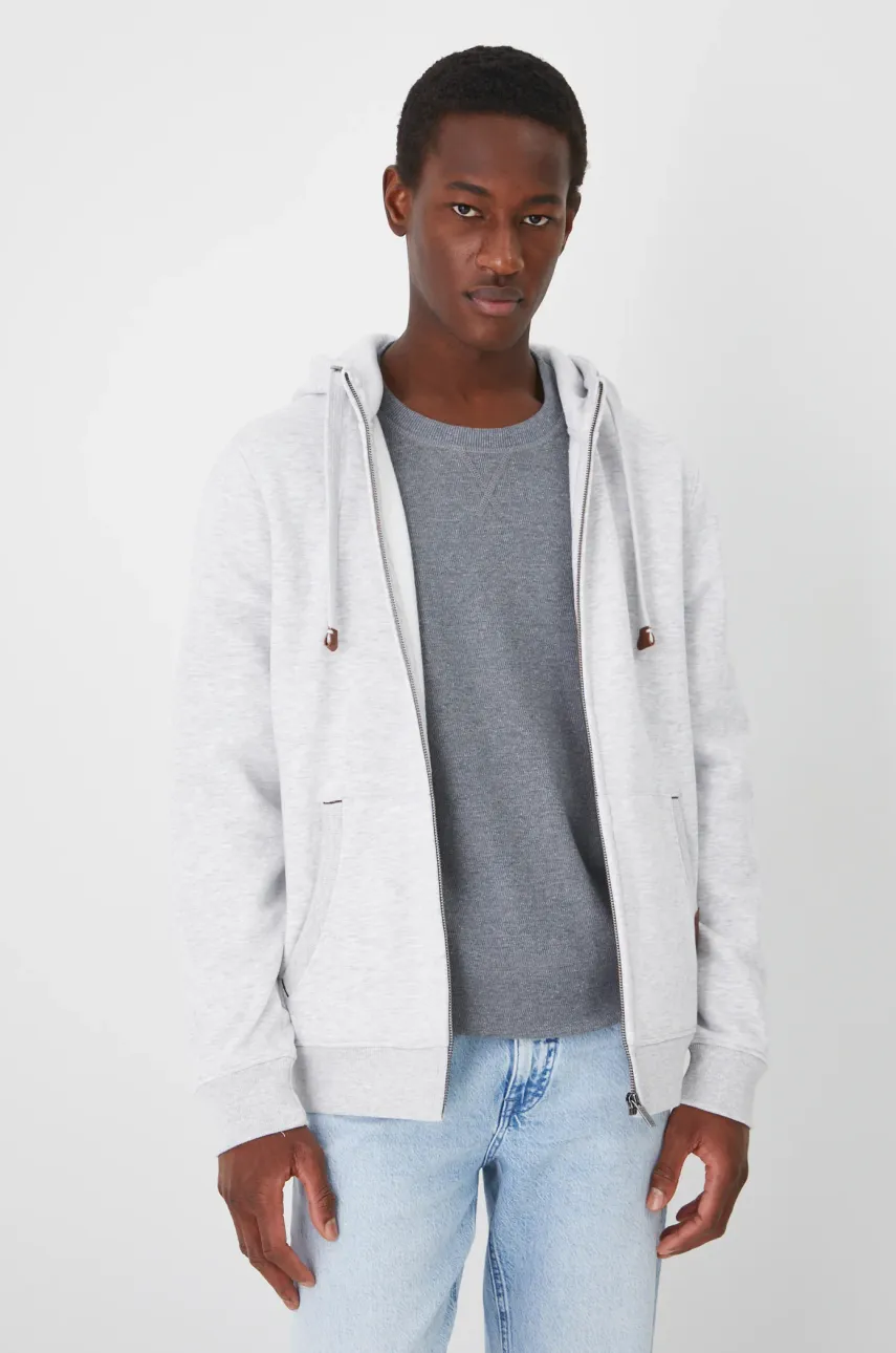 Medicine bluza barbati, culoarea gri, cu glugă, melanj