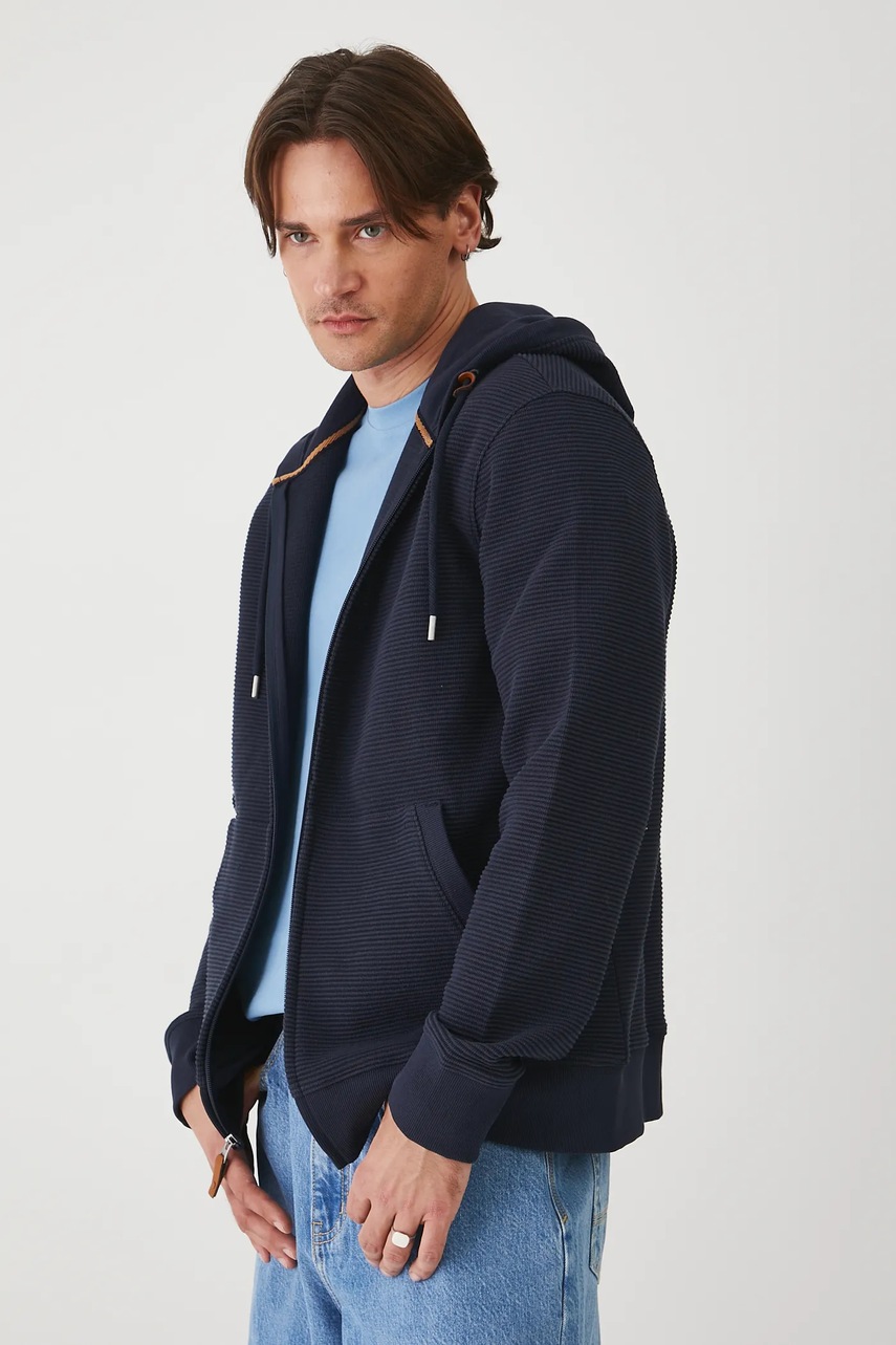 Кофта Medicine цвет синий с капюшоном узор