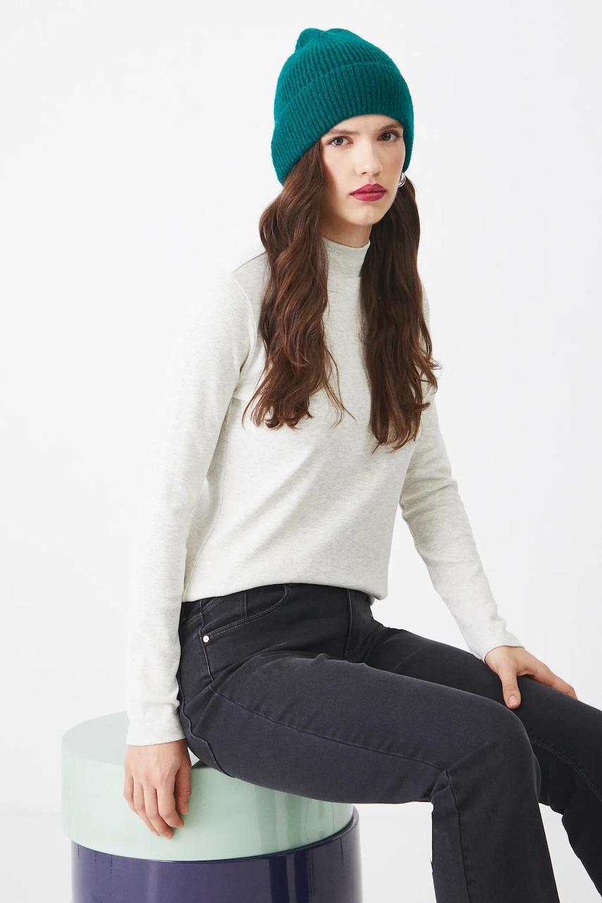 Medicine longsleeve femei, culoarea bej, cu turtleneck Medicine longsleeve femei, culoarea bej, cu turtleneck