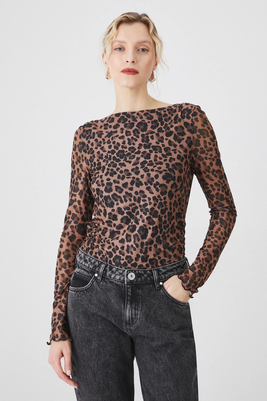 Medicine longsleeve femei, culoarea maro