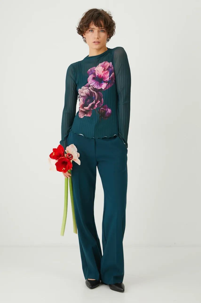 Лонгслив Medicine женский цвет бирюзовый с полугольфом Лонгслив Medicine женский цвет бирюзовый с полугольфом