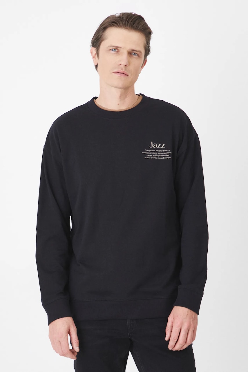 Medicine longsleeve din bumbac barbati, culoarea negru, cu imprimeu Medicine longsleeve din bumbac barbati, culoarea negru, cu imprimeu