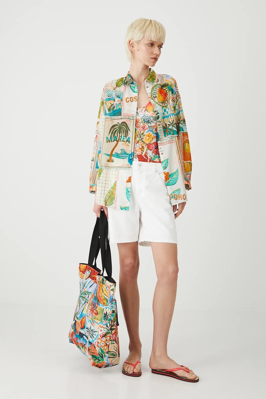 Хлопковая рубашка Medicine relaxed классический воротник