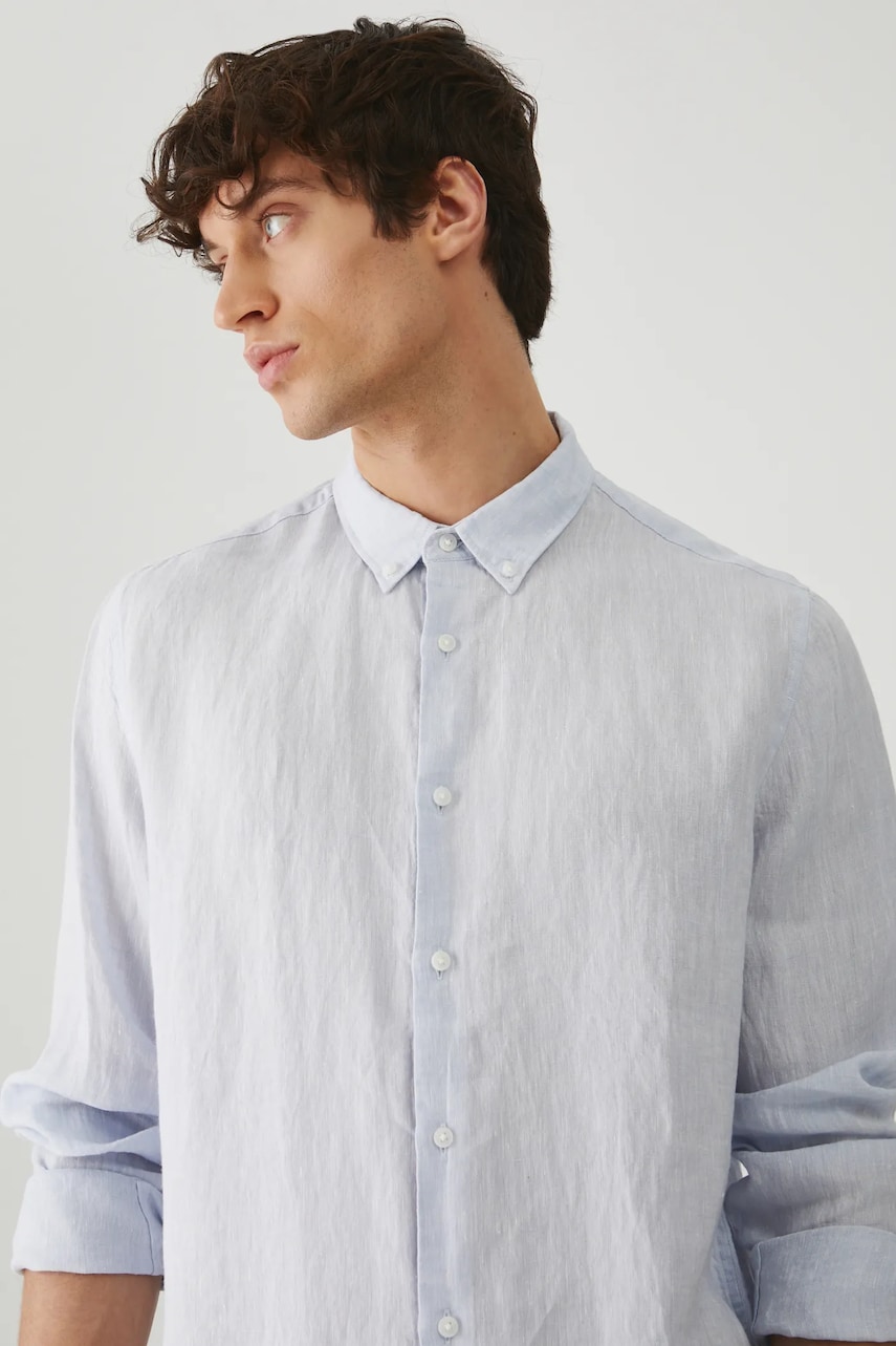 Medicine camasa de in barbati, cu guler button-down, regular Medicine camasa de in barbati, cu guler button-down, regular