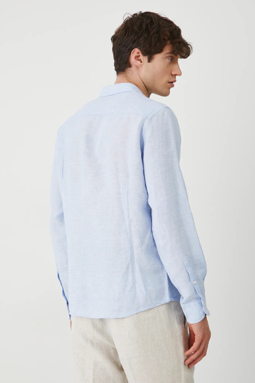 Льняная рубашка Medicine slim классический воротник
