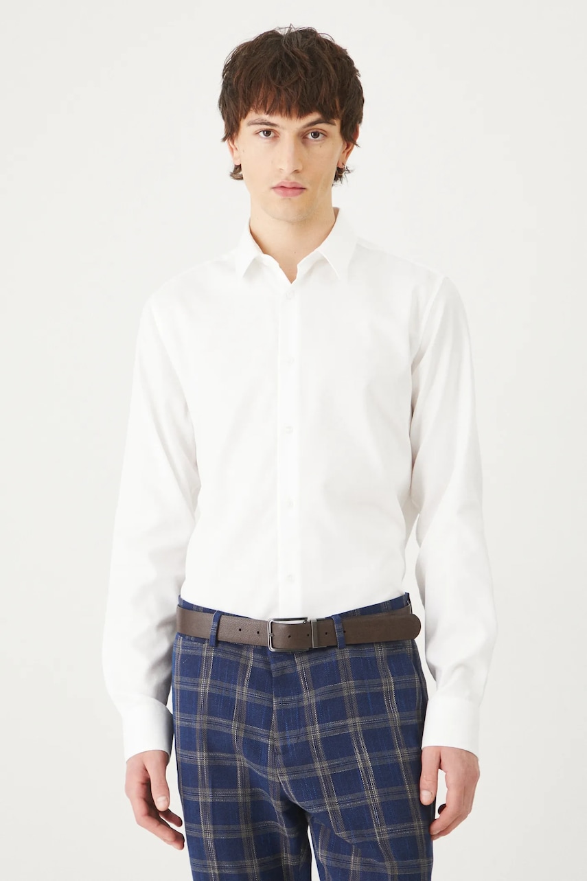 Medicine camasa din bumbac culoarea alb