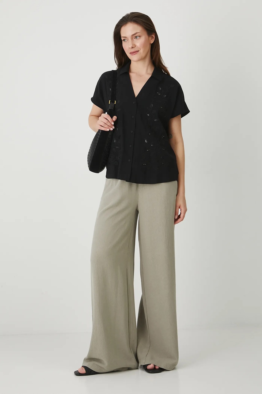 Рубашка Medicine цвет чёрный relaxed классический воротник