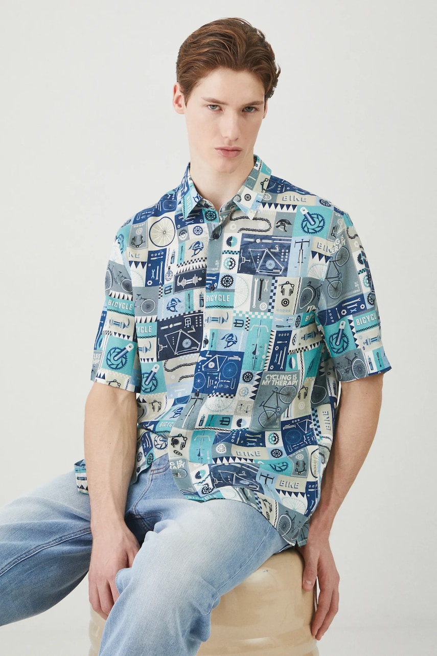 Medicine camasa barbati, cu guler clasic, regular