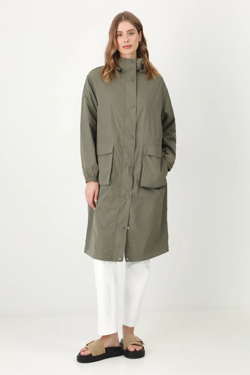 Medicine hanorac femei, culoarea verde, de tranzitie, oversize