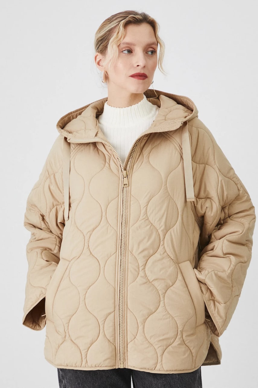 Medicine geaca femei, culoarea bej, de tranzitie, oversize Medicine geaca femei, culoarea bej, de tranzitie, oversize