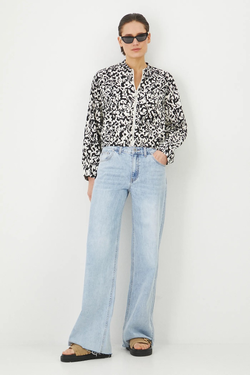 Льняная куртка-бомбер Medicine переходная oversize