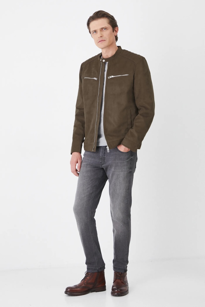 Medicine geaca barbati, culoarea verde, de tranzitie