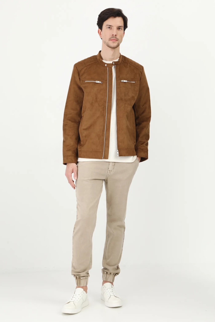 Medicine geaca barbati, culoarea bej, de tranzitie