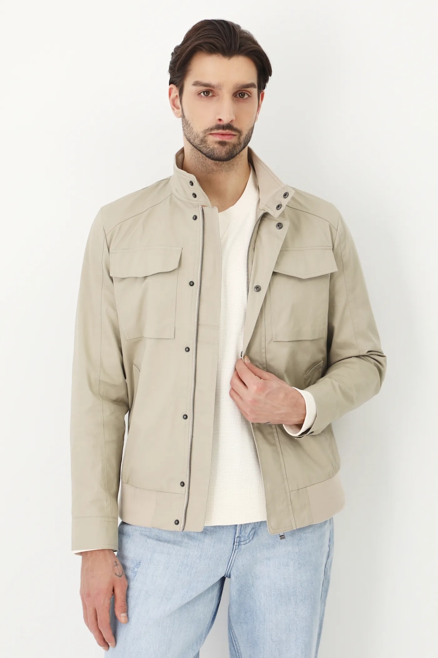 Medicine geaca barbati, culoarea bej, de tranzitie