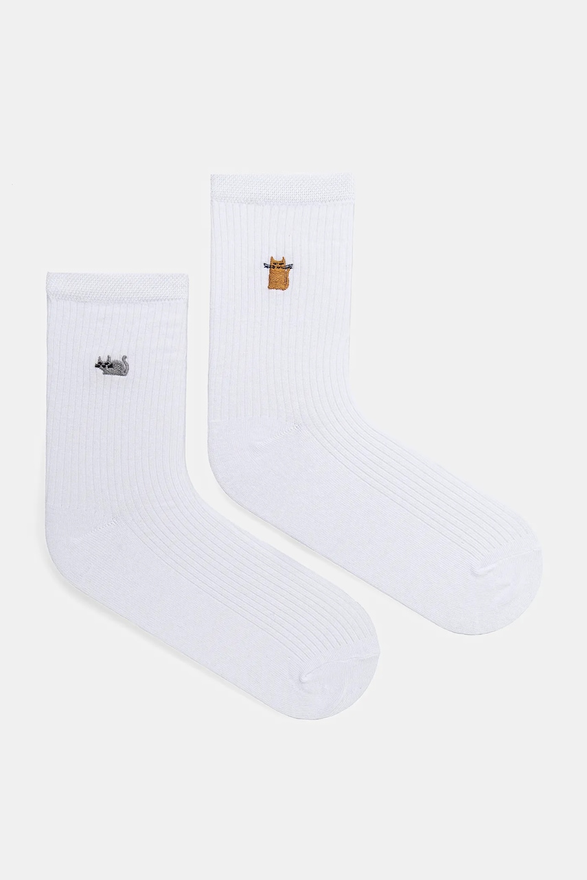 Medicine sosete 2-pack culoarea alb