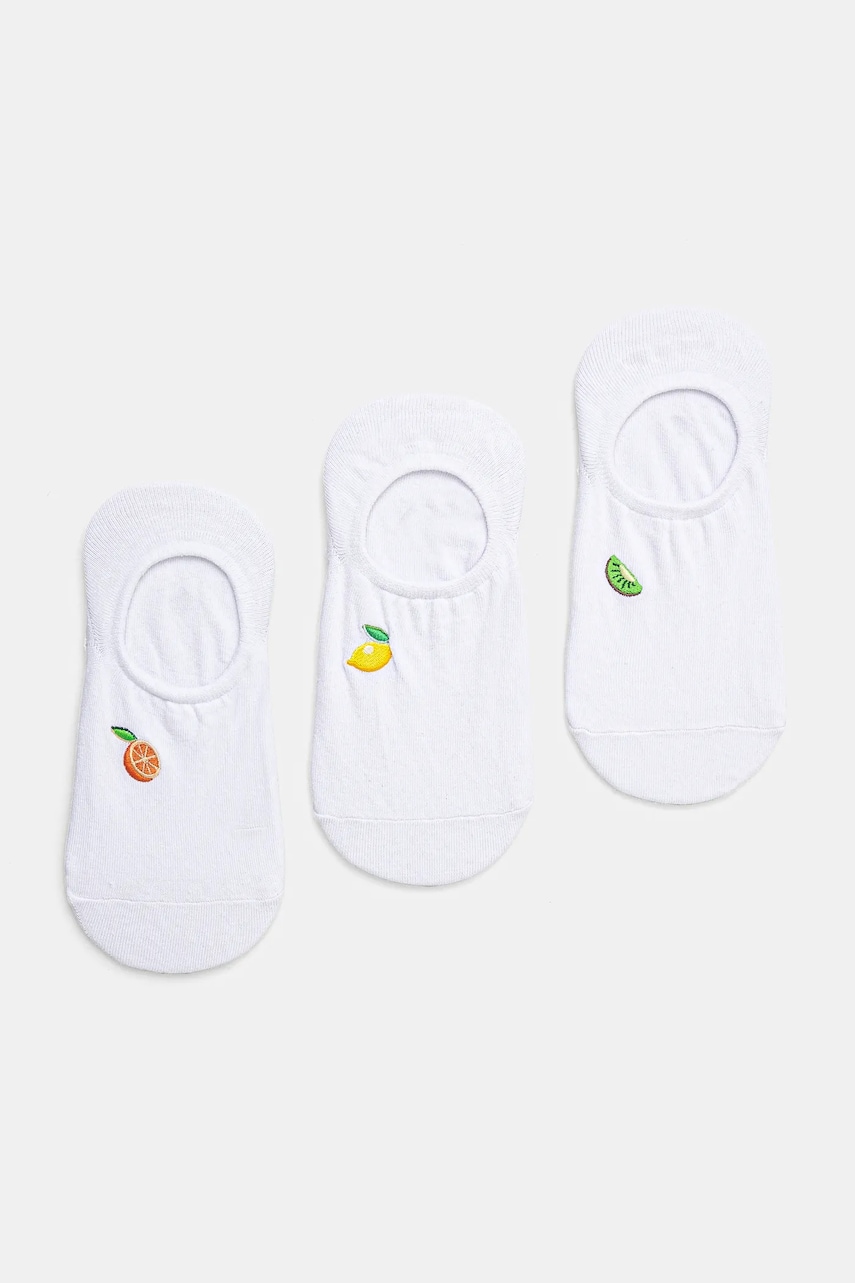 Medicine ciorapi de bumbac 3-pack femei, culoarea alb