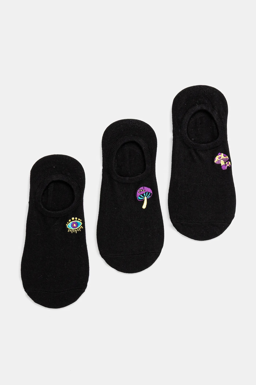 Medicine ciorapi de bumbac 3-pack femei, culoarea negru Medicine ciorapi de bumbac 3-pack femei, culoarea negru