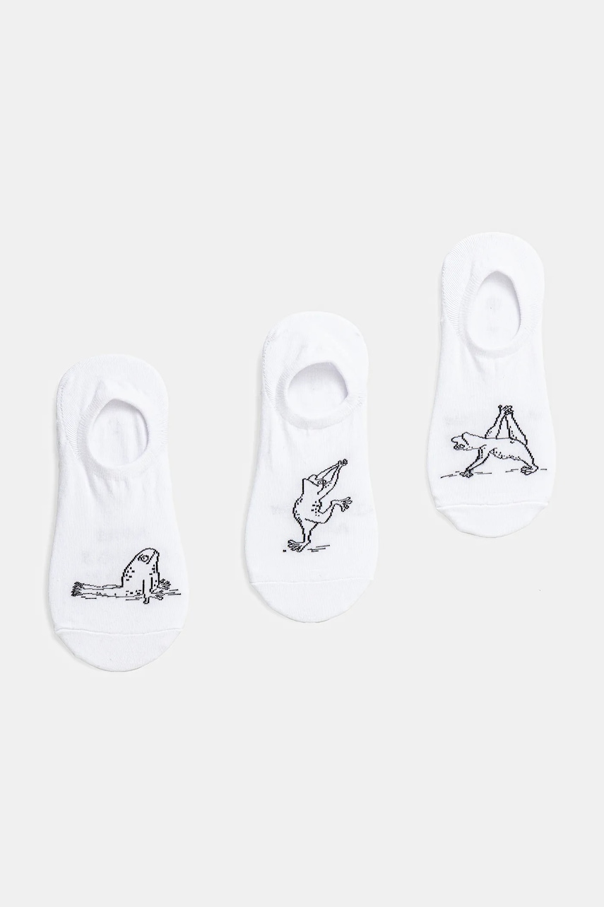 Medicine șosete de bumbac 3-pack femei, culoarea alb