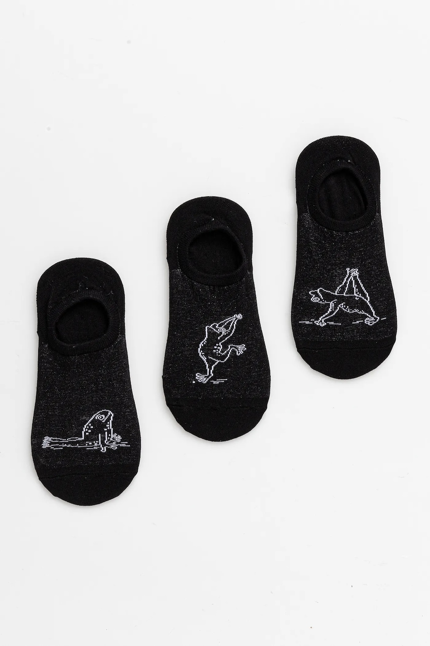 Medicine ciorapi de bumbac 3-pack culoarea negru