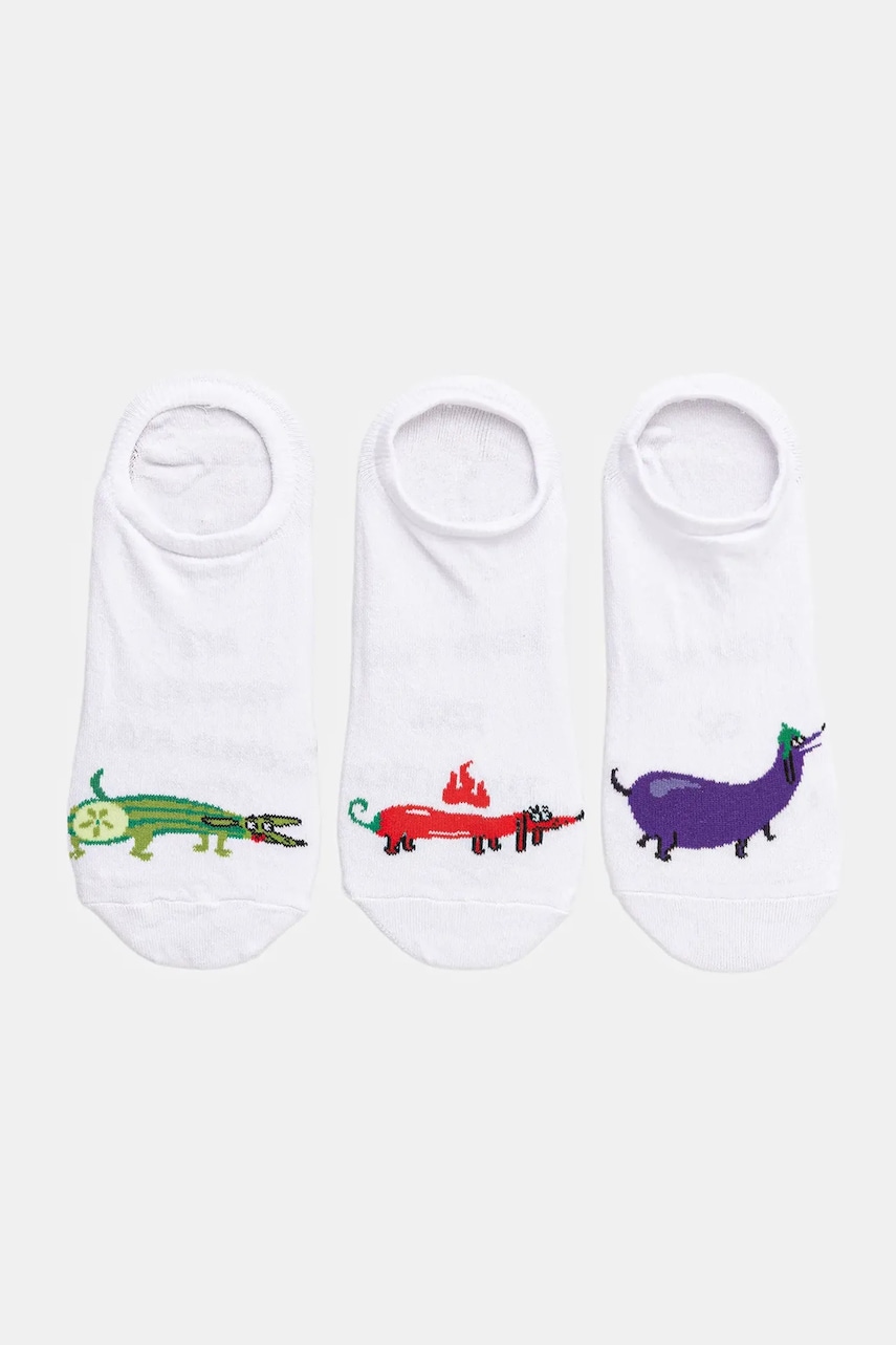 Medicine ciorapi de bumbac 3-pack culoarea alb