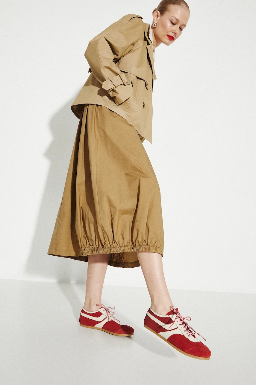 Medicine sneakers din piele intoarsă culoarea rosu