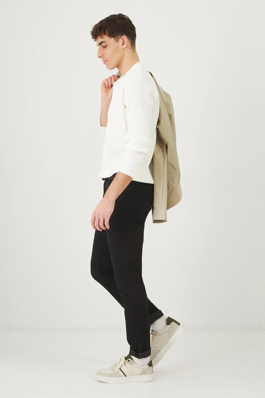 Medicine sneakers din piele barbati, culoarea alb