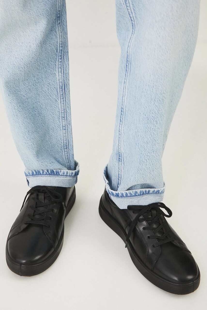 Medicine sneakers din piele barbati, culoarea negru