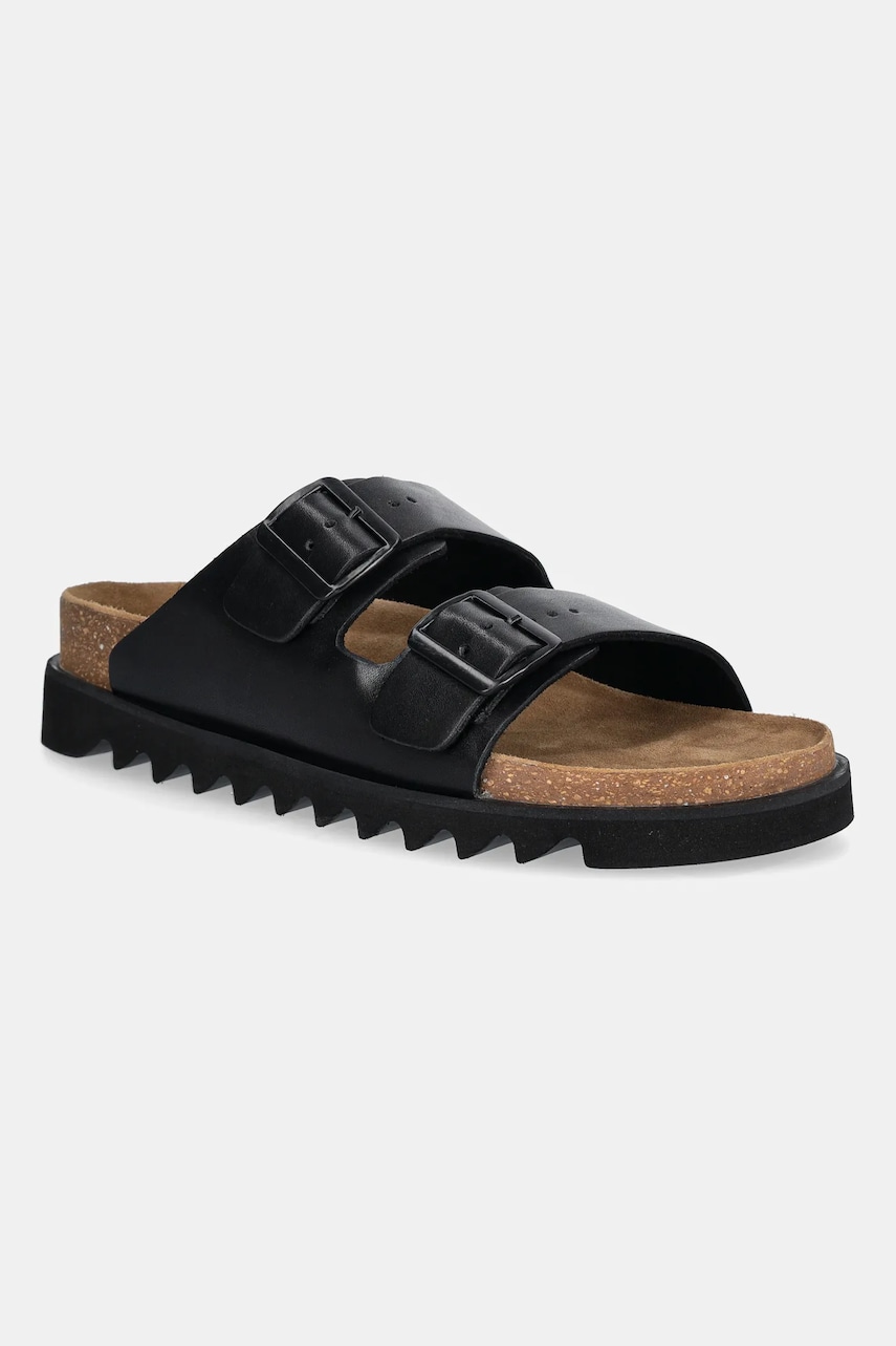 Medicine slapi de piele barbati, culoarea negru