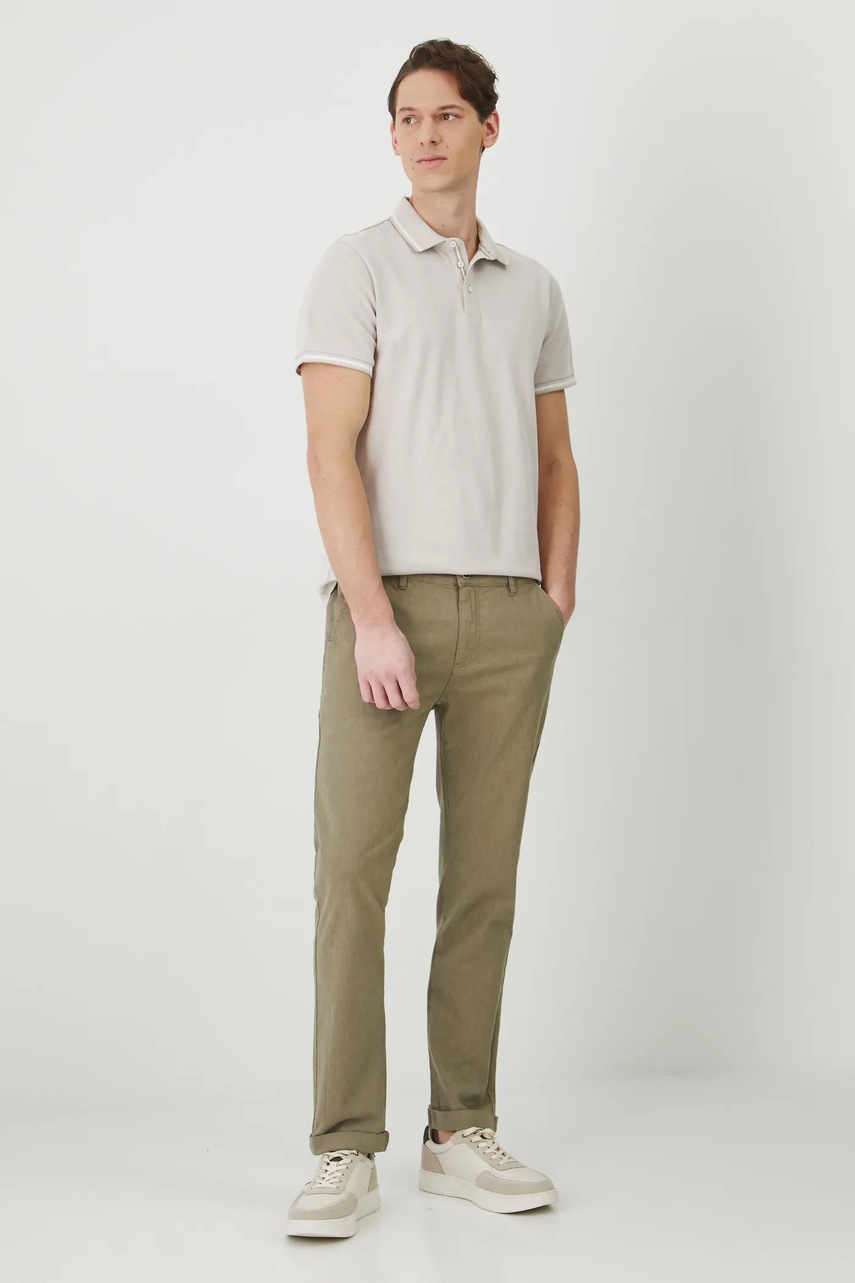 Хлопковое поло Medicine мужские цвет бежевый меланж