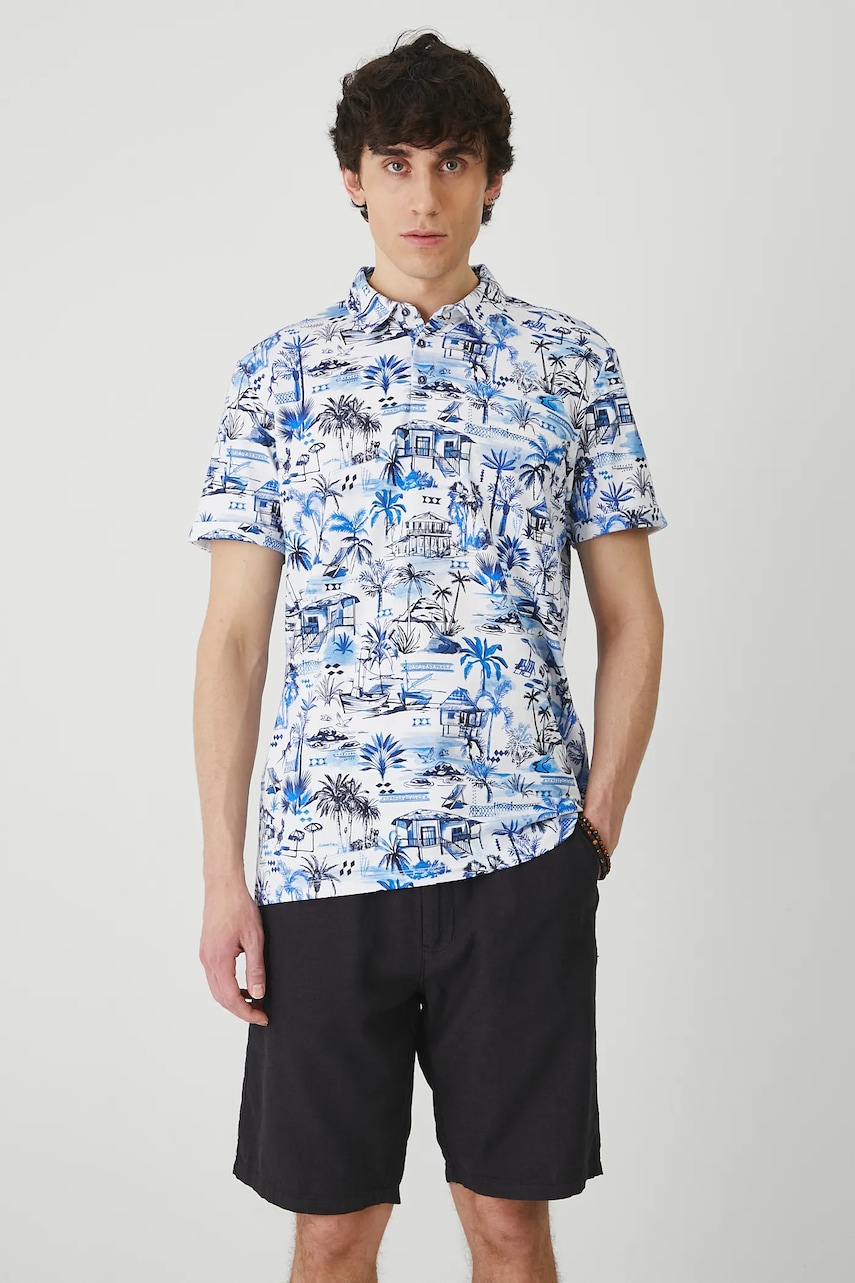 Medicine tricou polo barbati, culoarea alb, modelator