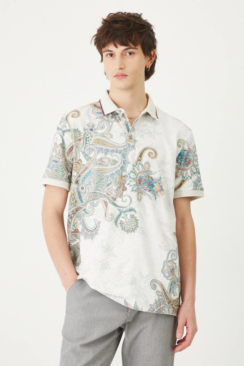 Medicine tricou polo barbati, culoarea bej, modelator Medicine tricou polo barbati, culoarea bej, modelator