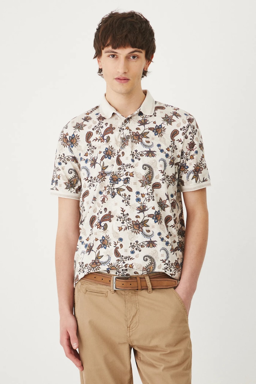 Medicine tricou polo barbati, culoarea bej, modelator Medicine tricou polo barbati, culoarea bej, modelator