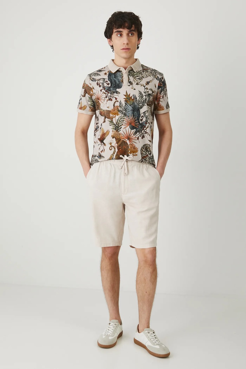 Поло Medicine цвет бежевый узор