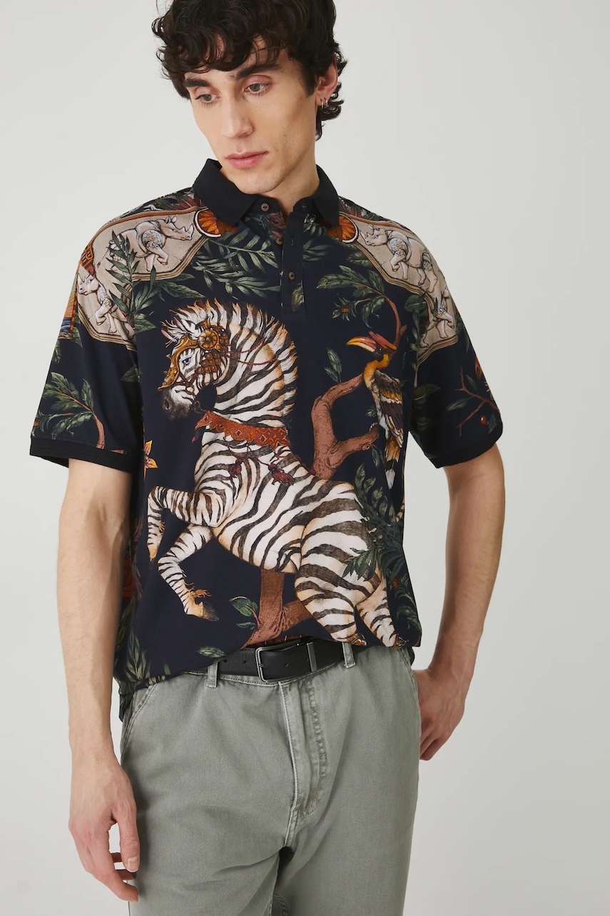 Medicine polo de bumbac barbati, culoarea negru, modelator