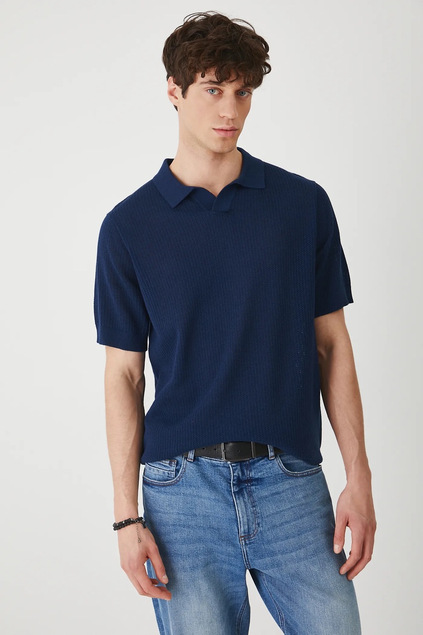 Поло Medicine цвет синий однотонная