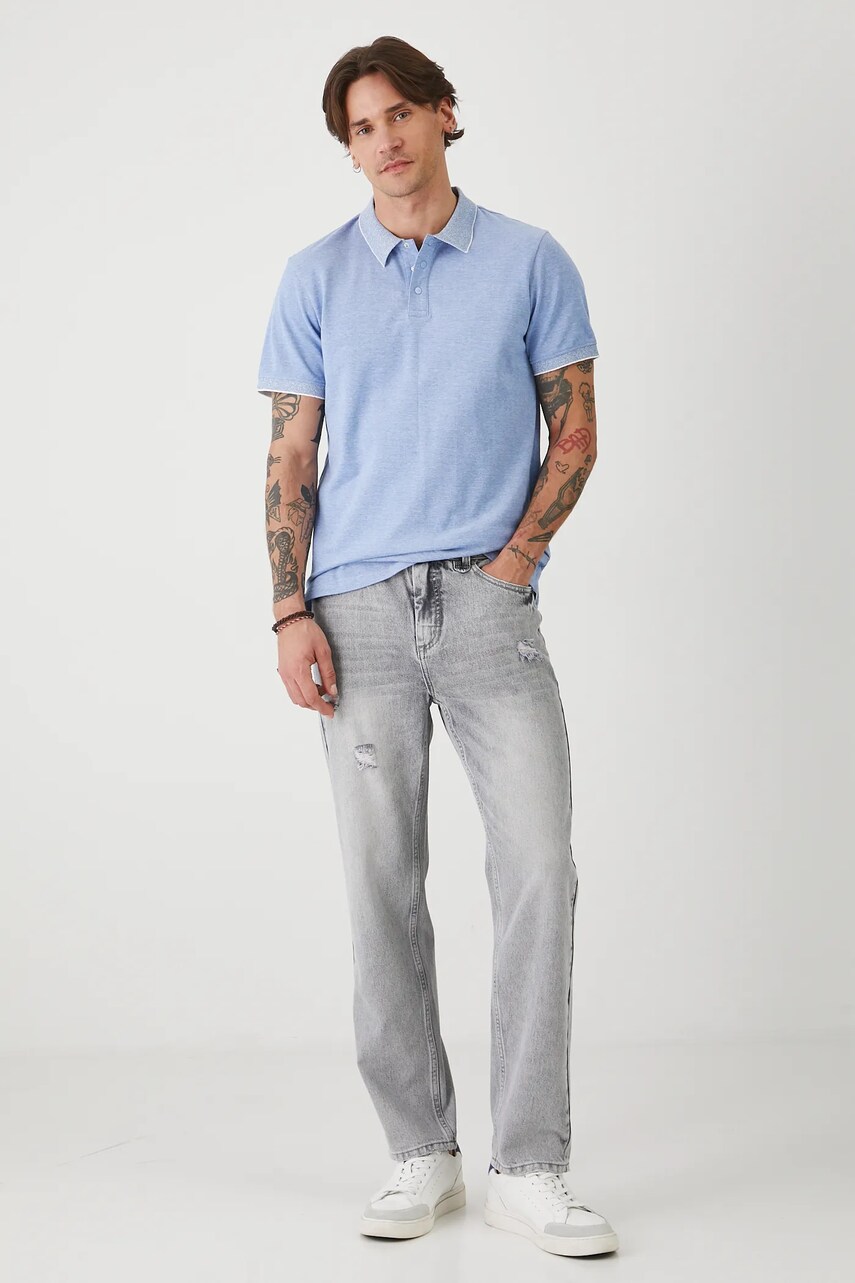 Medicine tricou polo melanj