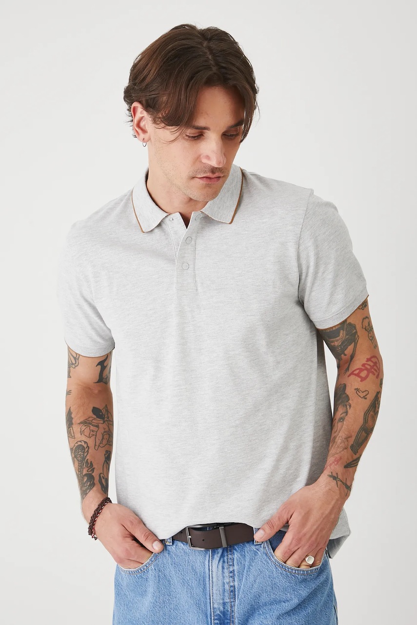 Поло Medicine цвет серый меланж