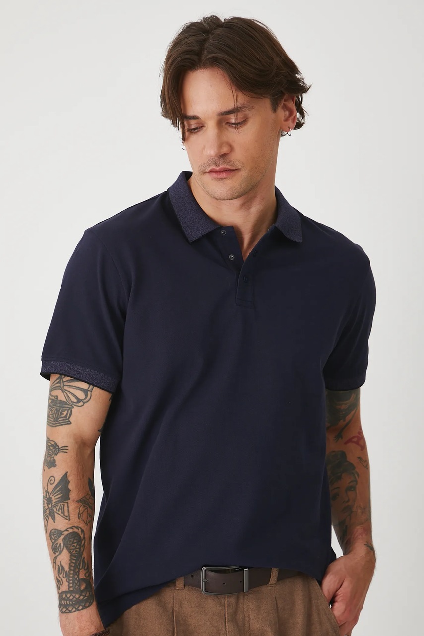 Поло Medicine цвет синий однотонная