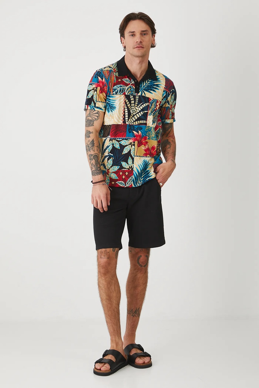 Поло Medicine цвет чёрный узор