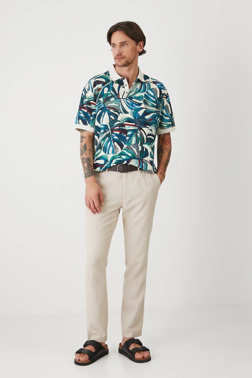 Поло Medicine цвет бежевый узор