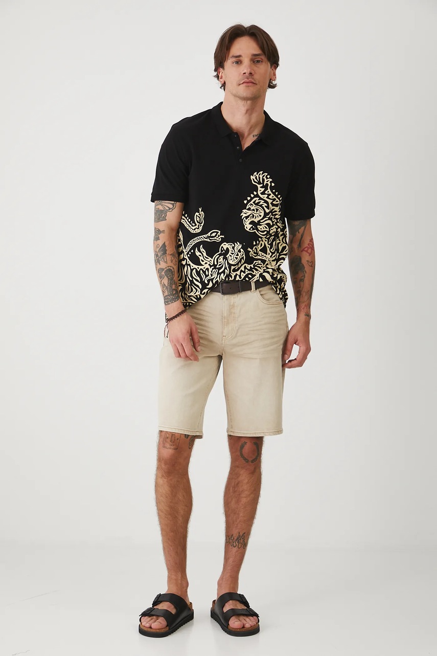 Поло Medicine цвет чёрный с принтом